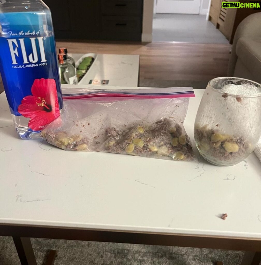 Steve Austin Instagram - Pro tip for meal prep. If I’m on the road, most often I will use gallon zip loc bags for my meals. This is 7oz of ground venison and a can of Lima beans. See the third slide for macros. The room has a refrigerator, but no microwave. So what I do is fill a sink up with hot water and let my bag of food sit for a few minutes and then flip it over on the other side to heat it up. On this trip I forgot my spoon. Rather than call down to room service and ask for silverware I just use a wine glass as a scoop to get the food out of the bag and drink/eat it. Works as well with a plastic cup. But man, that wine glass was pure luxury.. I partied pretty hard at the end of the year. Time to reel it in and get back on track with my nutrition. I feel better when I eat clean foods. I’ll have to hit a restaurant, or two, for sure. When I eat out, it’s meat first, and maybe a steamed veggie. Some of the salads you can order these days can get you in real trouble with all the shit that’s used in them. Yes, maybe I could have called down and had a microwave brought to my room. I’d rather save the hassle. You can eat clean on the road if you want to. PS. There’s no way the fat content is 17g. #muledeer #venison @christinedwallace Online Nutrition Programs #road #travel #mealprep #meal #cleaneating #macros #calories #workout #training #usa #america