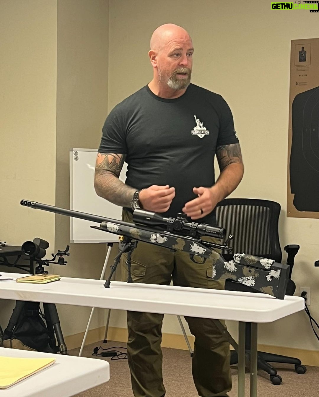 Steve Austin Instagram - Day one of two at the @jimthekraken1 #shootingperformanceinstitute. Lots of great info today. Got rifles zeroed in. Range day tomorrow. Thanks @huntressdivine for the donuts. Thanks for the spots @dadamsgt. #longrangeshooting #army #armyranger #sniper #donuts Yes. I ate every fucking donut myself. 4 glazed. 1 apple fritter. Carbed up like a motherfucker. 💪💪💪