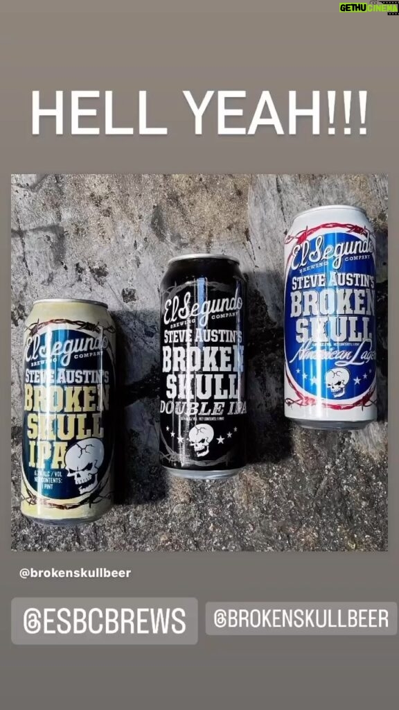 Steve Austin Instagram - 🔊⬆️ Triple threat from @esbcbrews @brokenskullbeer #beer #craftbeer #america #usa