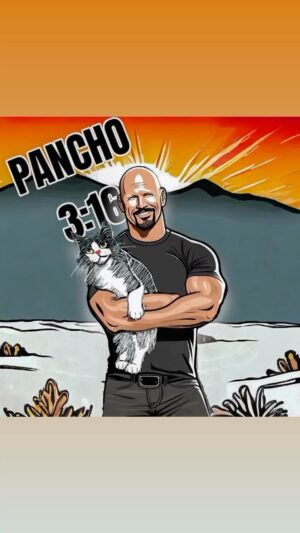 Steve Austin Instagram - World Tag Team Champions

Artwork by @jwaldaias 
#pancho #austin #cat #cats
#catsofinstagram 
#brokenskullranch

Pancho and Lefty
Merle Haggard
Willie Nelson