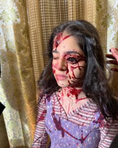 Suhani Sethi Instagram - Sofia ❤️ Swipeee for a surprise - ⚠️TW for 8th, 9th and 10th slide: prosthetic blood! #cuttputlli now streaming on @disneyplushotstar
