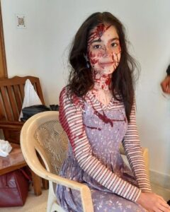 Suhani Sethi Instagram - Sofia ❤️ Swipeee for a surprise - ⚠️TW for 8th, 9th and 10th slide: prosthetic blood! #cuttputlli now streaming on @disneyplushotstar