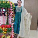 Sunitha Pandey Instagram - 💚 #festive #trendingreels #trendingsongs #sunita #festivewear #indianwear #ganeshchaturthi #ganesha #indianfashion