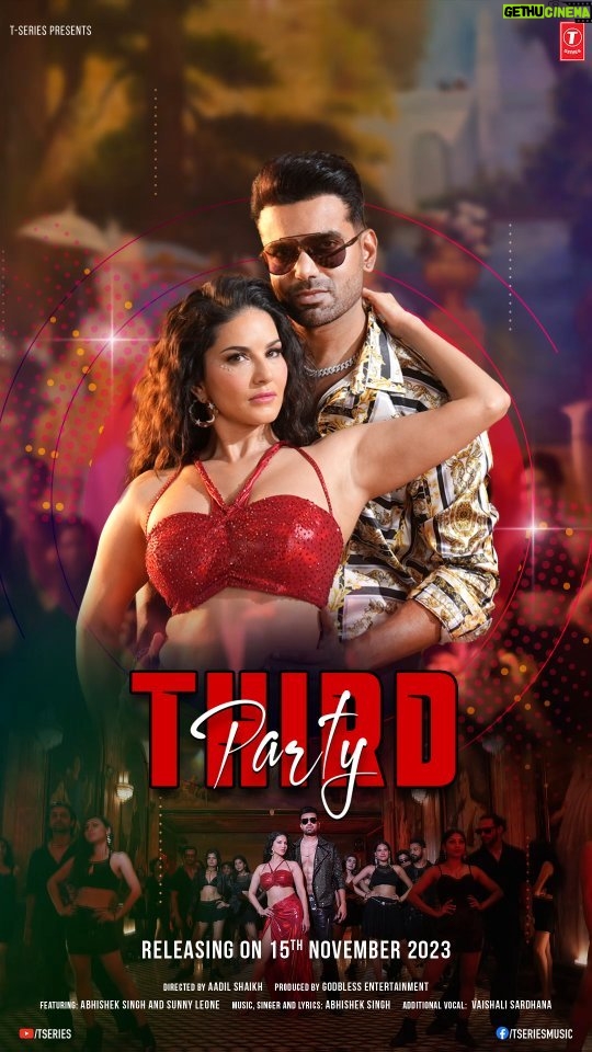 Sunny Leone Instagram - This November 15th, we're turning up the volume and hitting the dance floor with #ThirdParty! πΆ Get ready to groove to the rhythm of the night. πΊπ₯π #tseries #BhushanKumar @abhishek_as_it_is @sunnyleone @adil_choreographer @vaishalisardanaofficial #GodBlessEntertainment @adil_choreographer @aliza_shaikh_rimpy @ujwal_dp @sarkarroman @shake_entertainment @shakeandcut_post @oswin_cuts #featherfeetentertainment