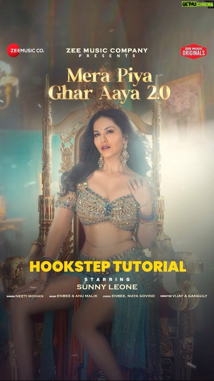 Sunny Leone Instagram - If our hook step got you grooving, Here’s the ultimate tutorial to unleash your best moves! Tune in to #MeraPiyaGharAaya 2.0 ! #ZeeMusicOriginals #SunnyLeone @sunnyleone @vijayganguly @neetimohan18 @musicenbee @anuragbedii
