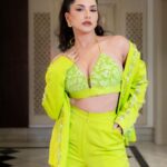 Sunny Leone Instagram - 💛💚🍋 . . . Outfit by @nirmooha Earrings by @theetherealstore_ Rings by Brand @jewellery.alara @theetherealstore_ @goldenwindow Styled by @hitendrakapopara Styling team @tanyakalraaa @nidhi_harsora21 Hmu @jeetihairtstylist @taniadhingra Shot by @amtrend_studio_productions Team coordinator @imanilsharmaa