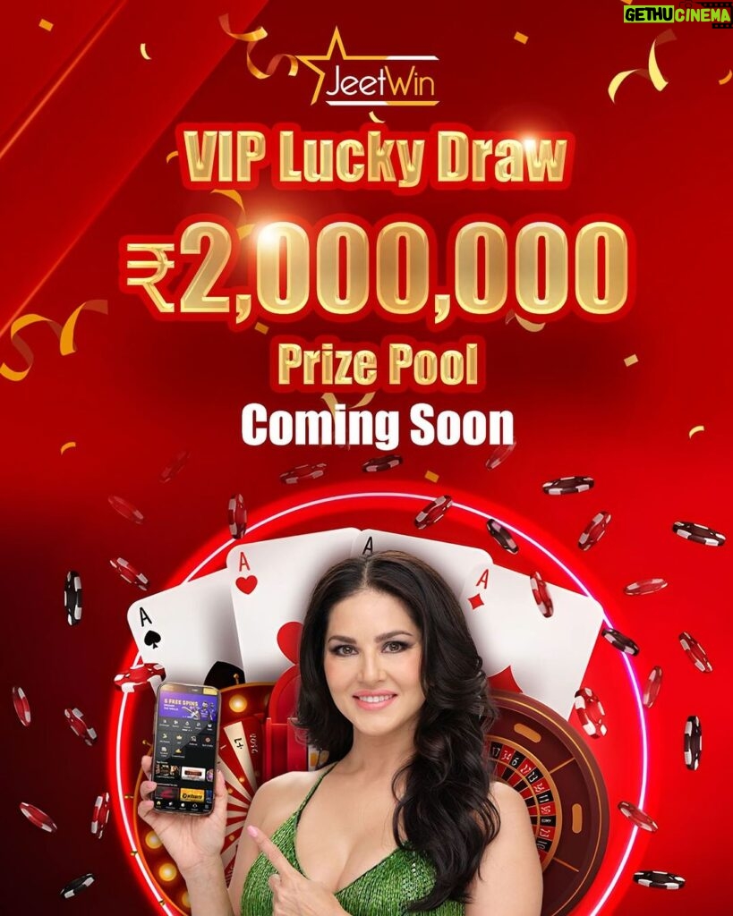 Sunny Leone Instagram - Big wins, good vibes! 🌟 Jeetwin’s VIP Lucky Draw is your ticket to an amazing INR 2,000,000 Prize Pool! 🎁🎉 Get ready to play, win, and celebrate! Join @jeetwinofficial via link in story! . . #SunnyLeone #jeetwin #playwin