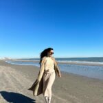 Surbhi Jyoti Instagram – When the sky meets the sea 🤍💙 Galveston, Texas
