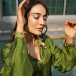 Surbhi Jyoti Instagram - #khadari ❤️ Releasing on 9th February in cinemas near you. . . . . . . Wearing @misribymeghnanayyar MUA @doseofglamourbyafreen Hair @ishanhairstyle Earrings @manimuktaajewels