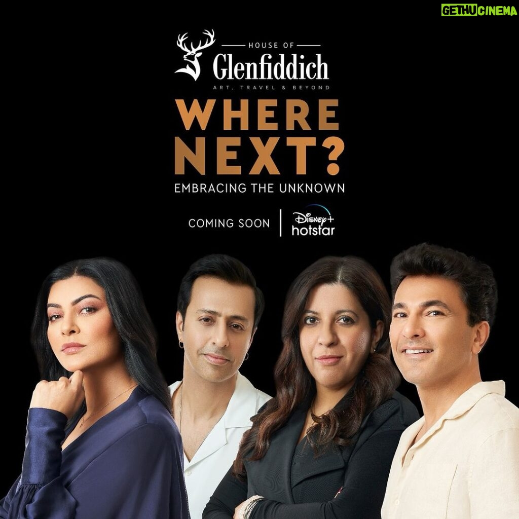 Sushmita Sen Instagram - The question of ‘Where Next?’ has always kept me going on my journey of embracing the unknown. ‘Where Next?’ by House of Glenfiddich, coming soon on Hotstar. #HouseOfGlenfiddich #WhereNext 🤗❤️ @houseofglenfiddich @disneyplushotstar
