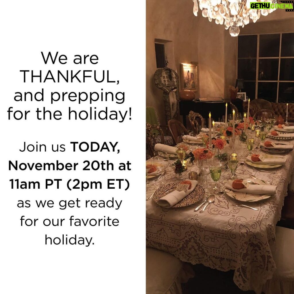 Suzanne Somers Instagram - Daisy is swinging by today to help Caroline prep for our favorite family holiday. Join the fun, on TODAY’S 11/20 IGTV + Facebook LIVE at 11am PT (2pm ET)! Let’s prep! Los Angeles, California