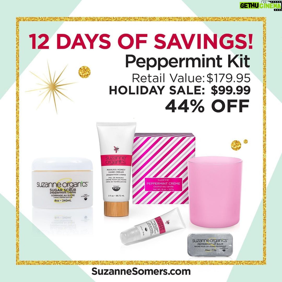 Suzanne Somers Instagram - Today we are celebrating our favorite scent of the season on IGTV + Facebook LIVE AND for DAY #8 of 12 DAYS OF SAVINGS! We have your holiday shopping covered with great deals! (Link in bio) Los Angeles, California