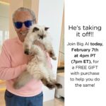 Suzanne Somers Instagram - Big Al is taking it off!! Join him TODAY 2/7 on IGTV + Facebook LIVE at 4pm PT (7pm ET) for a show with an extra special surprise… a FREE GIFT with purchase so you can take it off too!