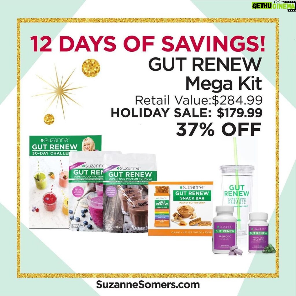 Suzanne Somers Instagram - It’s DAY 5 of 12 DAYS OF SAVINGS! Don’t miss these deals where you can SAVE as much as 47% OFF!!! Check out the latest bundles below and knock out that shopping on SuzanneSomers.com! (Direct link in bio)