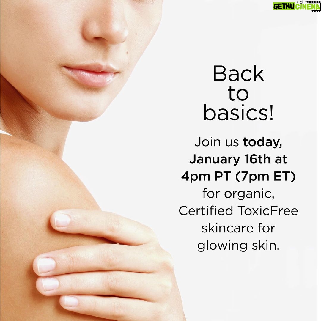 Suzanne Somers Instagram - On TODAY’S 1/16 IGTV + Facebook LIVE we are getting back to the basics starting at 4pm PT (7pm ET). Don’t miss this special show with up to 50% OFF our clean, organic, Certified ToxicFree skincare for glowing skin ✨ Los Angeles, California