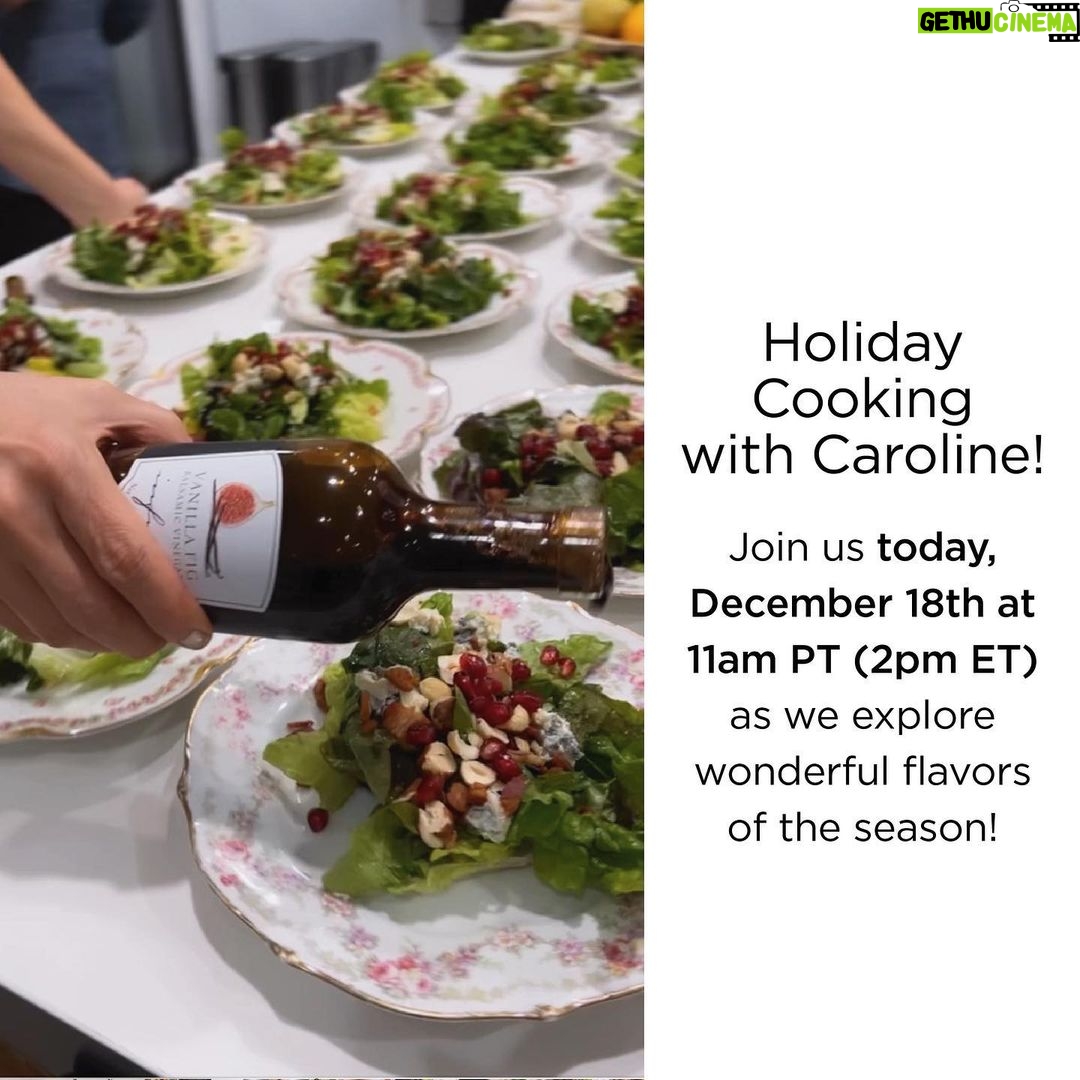 Suzanne Somers Instagram - Join @carolinesomers in the kitchen for some fabulous holiday cooking on TODAY’S 12/18 show at 11am PT (2pm ET) on IGTV + Facebook LIVE! Come explore the flavors of the season with us!! Los Angeles, California