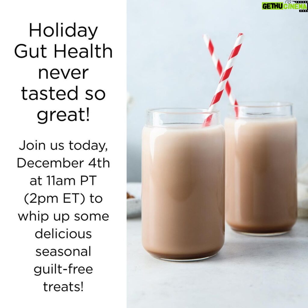 Suzanne Somers Instagram - Gut health for the holidays!! Tune in to TODAY’S 12/4 show on IGTV + Facebook LIVE at 11am PT (2pm ET) with Caroline & Violet for some delicious guilt-free treats!