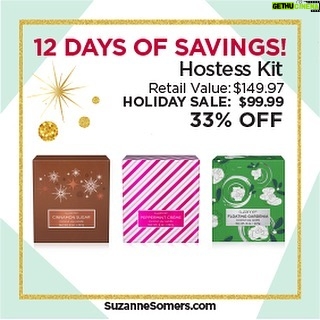 Suzanne Somers Instagram - It’s Day 3 of 12 DAYS OF SAVINGS! We have your holiday shopping covered with great deals! (Link in bio)
