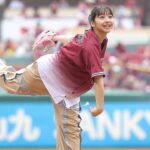Suzu Yamanouchi Instagram - 始球式楽しかったー！！！ 次は絶対届くように投げます！！！！！！！！ #楽天イーグルス