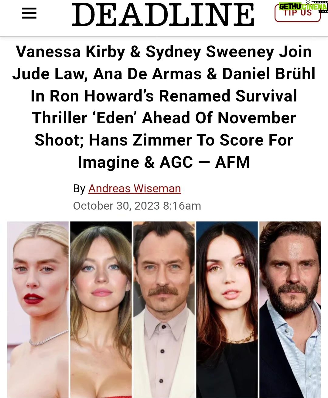 Sydney Sweeney Instagram - embarking on a dream journey down under 🎬