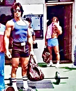 Sylvester Stallone Instagram - A nostalgic throwback from GOLD’S GYM to when I was training for Rambo 3 with the great Franco Colombu who is standing in the background. The good old days.