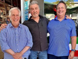 Sylvester Stallone Instagram - Spending a great afternoon with my very, very long time friend Henry Winkler. Great guy , great actor , and hysterical Jon Lovits and my very talented brother, the Frankster! @frank.stallone
