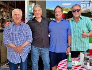 Sylvester Stallone Instagram - Spending a great afternoon with my very, very long time friend Henry Winkler. Great guy , great actor , and hysterical Jon Lovits and my very talented brother, the Frankster! @frank.stallone