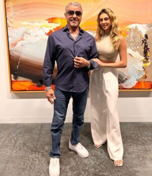 Sylvester Stallone Instagram - Great day of looking at Art Miami with Sophia … #rashidjohnson
