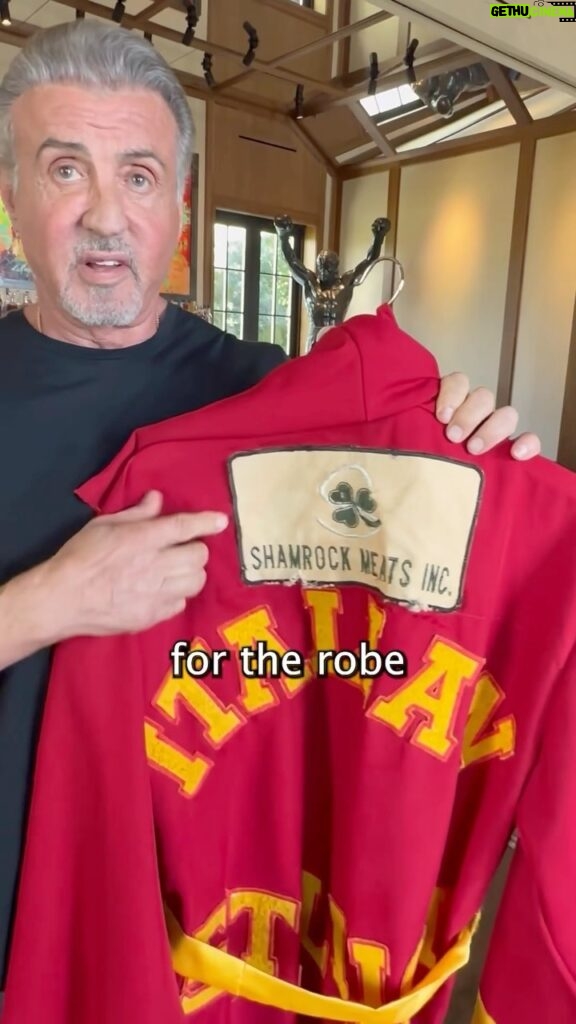 Sylvester Stallone Instagram - This is a pretty crazy story about the famous Rocky robe and how it went missing for years. More stories like this one in my documentary, SLY, only on @netflix.