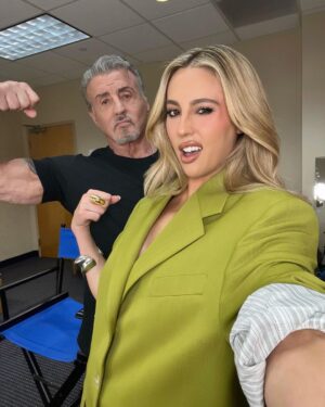 Sylvester Stallone Instagram - goofing around with our daughter Sophia!