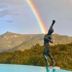 Sylvester Stallone Instagram – A real rainbow in Los Angeles over Rocky.  Very Symbolic. Keep punching.