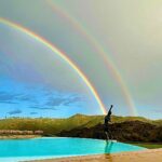 Sylvester Stallone Instagram - A real rainbow in Los Angeles over Rocky. Very Symbolic. Keep punching.