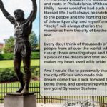 Sylvester Stallone Instagram - Please check out our new shop right at the steps in Philadelphia. I plan to be there soon for the official opening in November! Keep punching! Much of the money made buying this memorabilia will be used to repair the steps says hundreds and hundreds of thousands of people have run up them. I’d like to get them back to the way they were when I first did !