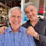 Sylvester Stallone Instagram - Spending a great afternoon with my very, very long time friend Henry Winkler. Great guy , great actor , and hysterical Jon Lovits and my very talented brother, the Frankster! @frank.stallone