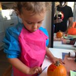 T.J. Thyne Instagram – Gettin ready for Halloween with Sweet Niece Olive 🎃 🎨 🖌 🗳