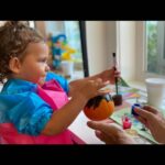 T.J. Thyne Instagram – Gettin ready for Halloween with Sweet Niece Olive 🎃 🎨 🖌 🗳