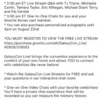 T.J. Thyne Instagram - Yup. A Bones virtual get together. And you are on the guest list! Thanks Galaxycon.com August 22nd. Details at @galaxyconlive See you sooooooon 😀