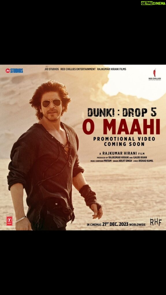 Taapsee Pannu Instagram - Make some space in your hearts, as Hardy’s coming with a new language of love! #DunkiDrop5 - #OMaahi Promotional Video Out Soon! #Dunki releasing worldwide in cinemas on 21st December, 2023.