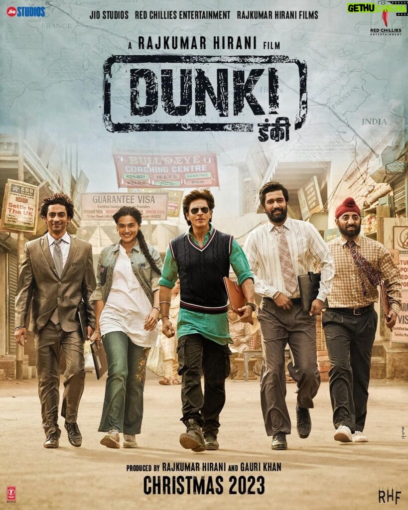 Taapsee Pannu Instagram - Dost agar aise ho, toh life ki har journey thodi toh aasaan ho jaati hai. Here’s my family of friends! The #DunkiDrop1 is out now. Watch it here: https://bit.ly/DunkiDrop1 #Dunki releases worldwide in cinemas this Christmas 2023.