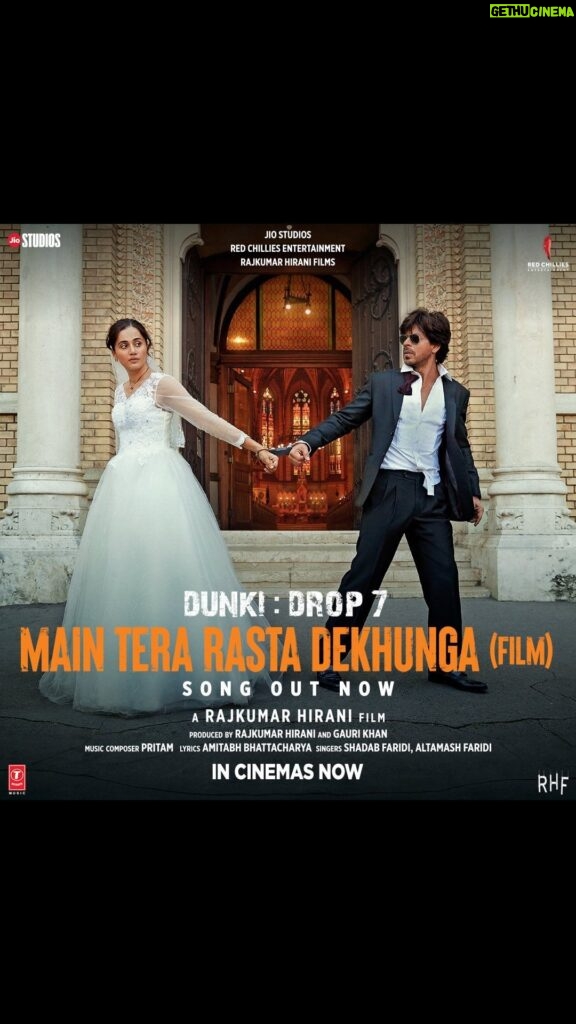 Taapsee Pannu Instagram - In this journey of friendship, dreams and love... heartbreak opens a new chapter for Hardy & Manu. #DunkiDrop7 - #MainTeraRastaDekhunga Song Out Now! https://bit.ly/MainTeraRastaDekhunga Watch #Dunki - In Cinemas Now!