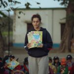 Taapsee Pannu Instagram - Thank you @penguinindia for being supportive and helping my girls get a canvas to draw their imagination. Your activity books are a wonderful addition to their text books. @nanhikali