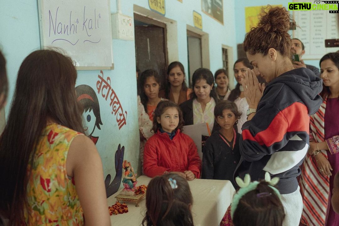 Taapsee Pannu Instagram - These girls came in our life 3 years back. When Covid hit n made us all think where exactly are we going to take all that we are running behind. It might just get snatched away when we least expect it. That year we decided to share. Share the joy, share the love and share our belief that they can shape a better tomorrow. Not just for themselves but for their families. From what we get we can make a living. What we give, however, makes a life. And we just want to be their biggest cheerleaders when they take that flight of life. @mathias.boe they are growing. Wiser and stronger :) Thank you @nanhikali for helping us be a part of their lives. And my lovely @khamkhaphotoartist for being there… always :)