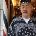 Takashi Sakai Instagram – グラサンの下で目が泣いてる。

日陰でこっそり剃り込む。

元気もりもりナイトアンドデイ。

@mr.hero1987 
#クロップスタイル #スキンフェード #フェードカット