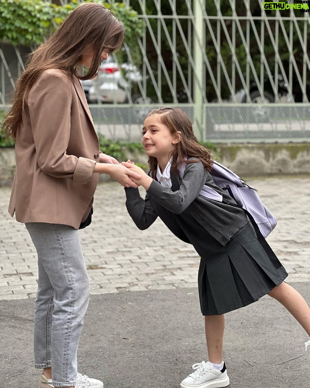 Tako Tabatadze - 1.1K Likes - First day at school ♥️🤗May this be the beginning of an incredible journey filled with knowledge, friendships, and exciting discoveries🎓 Love you sooo much 🤗♥️