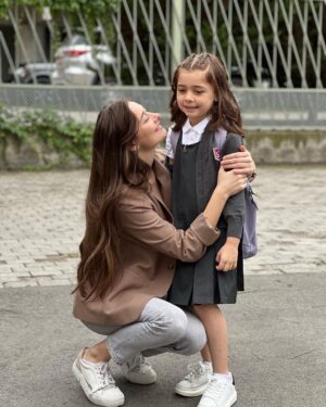 Tako Tabatadze Instagram - First day at school ♥️🤗May this be the beginning of an incredible journey filled with knowledge, friendships, and exciting discoveries🎓 Love you sooo much 🤗♥️