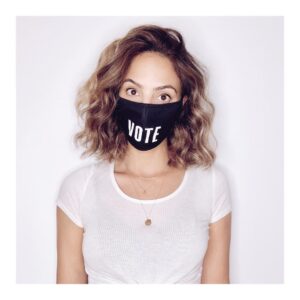 Tala Ashe Instagram - two of my favorite things: masks and voting! ✨ go to @whenweallvote and join the movement by learning how to get registered and making a voting plan. • support #whenweallvote’s mission by purchasing your own VOTE face mask at @bloomingdales (portion of proceeds go to @whenweallvote)