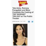 Tala Ashe Instagram - beyond excited to be back on stage this spring telling a story so very near and dear to my heart. what a privilege to work with all these people I love. @monamansourplays @kmudjn @haditabbal @therealnycog @ramseyfara @nadine.malouf @publictheaterny #thevagranttrilogy