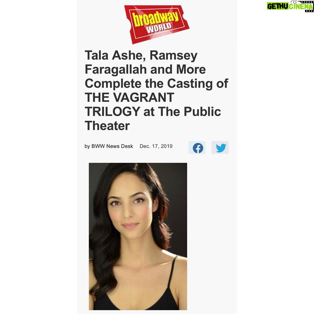 Tala Ashe Instagram - beyond excited to be back on stage this spring telling a story so very near and dear to my heart. what a privilege to work with all these people I love. @monamansourplays @kmudjn @haditabbal @therealnycog @ramseyfara @nadine.malouf @publictheaterny #thevagranttrilogy
