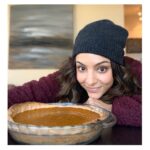 Tala Ashe Instagram - this american couldn’t go home for thanksgiving this year but her canadian friend @janneswessels made her this delicious pumpkin pie and honestly i ate 3 slices immediately after this picture was taken and gosh am i grateful for kind humans in this world.