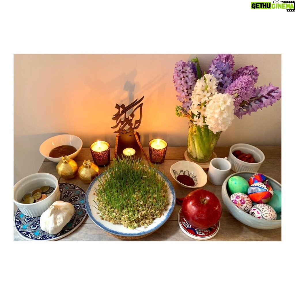 Tala Ashe Instagram - ! نوروز مبارک 🌸 happy persian new year/norooz mobarak ! this is my first proper “haft seen” and the sabzee is pretty pathetic but i loved assembling this spread. peace and love to all of you on this first day of spring 🍃